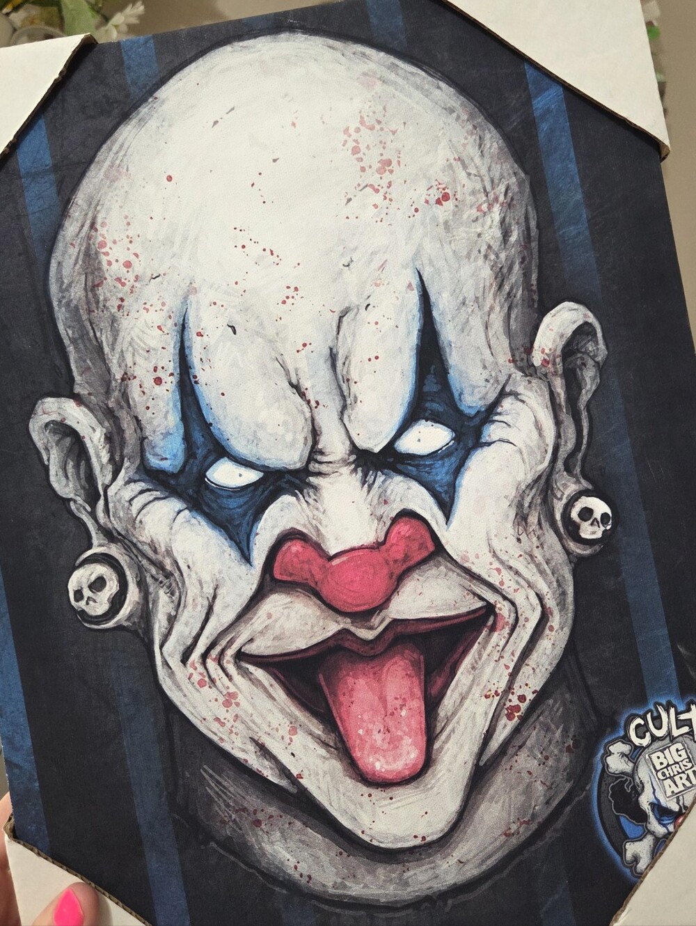 Cult Art Killer Creepy Clown Wall Art Halloween‎ Decor Funhouse Carnival Horror